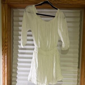 Hollister White Eyelet Detail Garment Romper